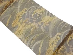 ふくれ織荒波模様織出し名古屋帯